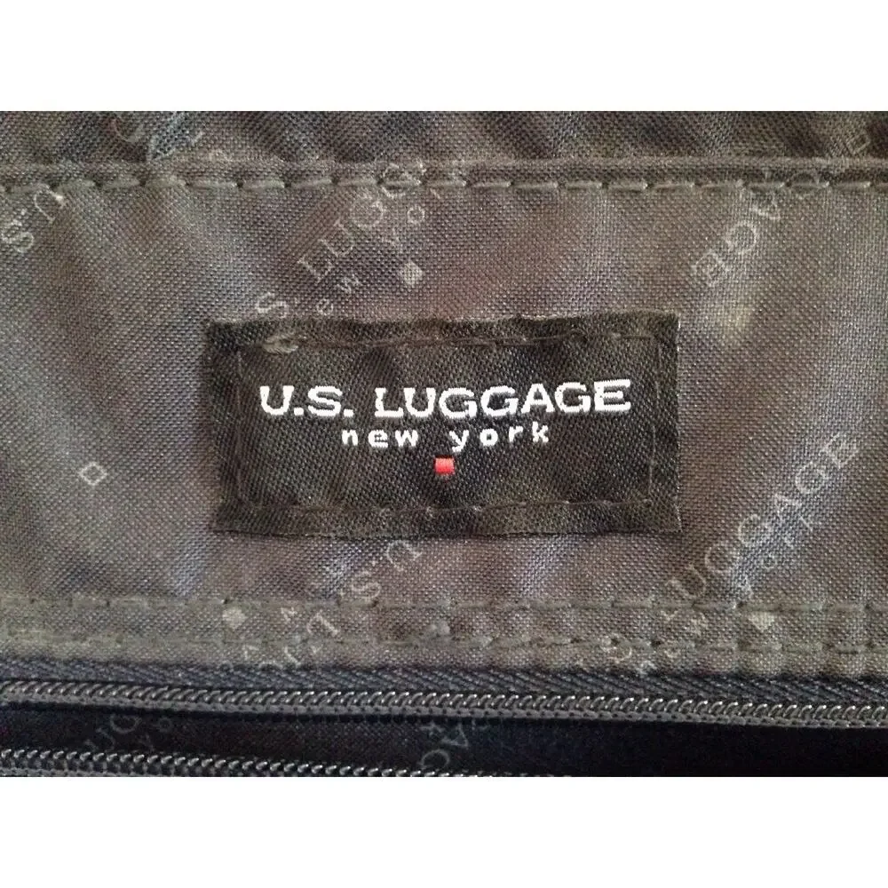 US Luggage New York Black Expandable Carry On Laptop Briefcase Attache Bag 13x16